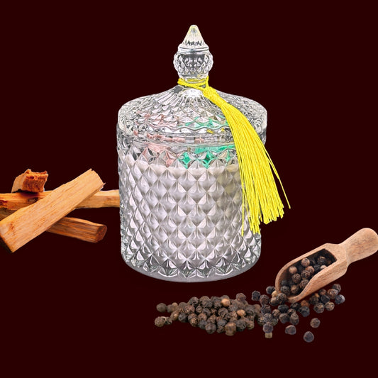 🪵SANDALWOOD🍂 Lumânare parfumată decorativă, ceară naturală handmade