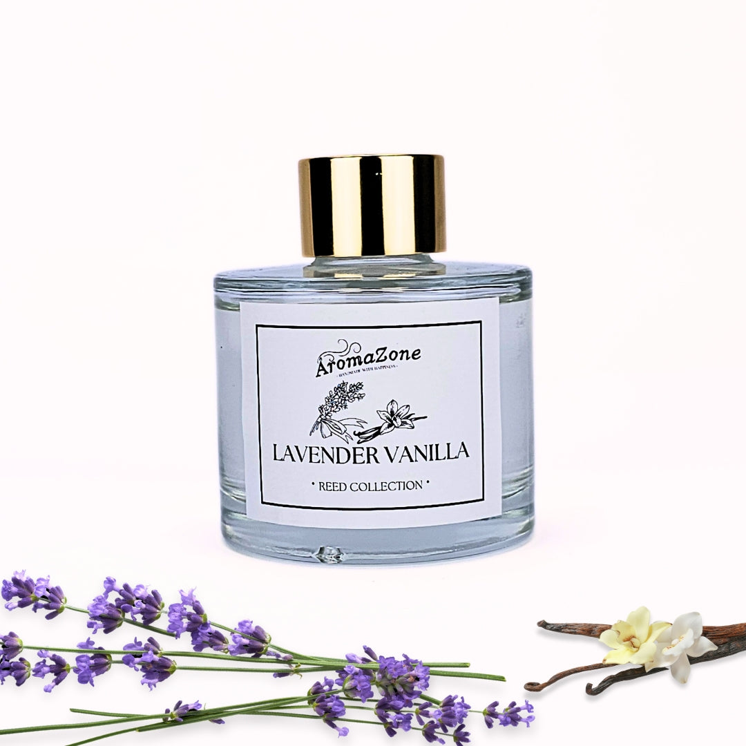 🪻LAVENDER VANILLA🍦 Odorizant de cameră natural cu bețișoare, bază ECO-FRIENDLY, handmade - Lavandă, Vanilie, Nucă de Cocos