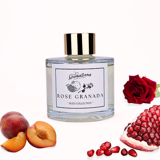 🫐ROSE GRANADA🍅 Odorizant de cameră natural cu bețișoare, bază ECO-FRIENDLY, handmade - Rodie, Trandafir, Prune