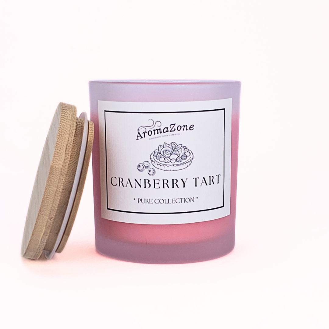 🍅CRANBERRY TART🍰 Lumânare parfumată decorativă, ceară naturală handmade - Merișoare, Scorțișoară, Lemn de Santal