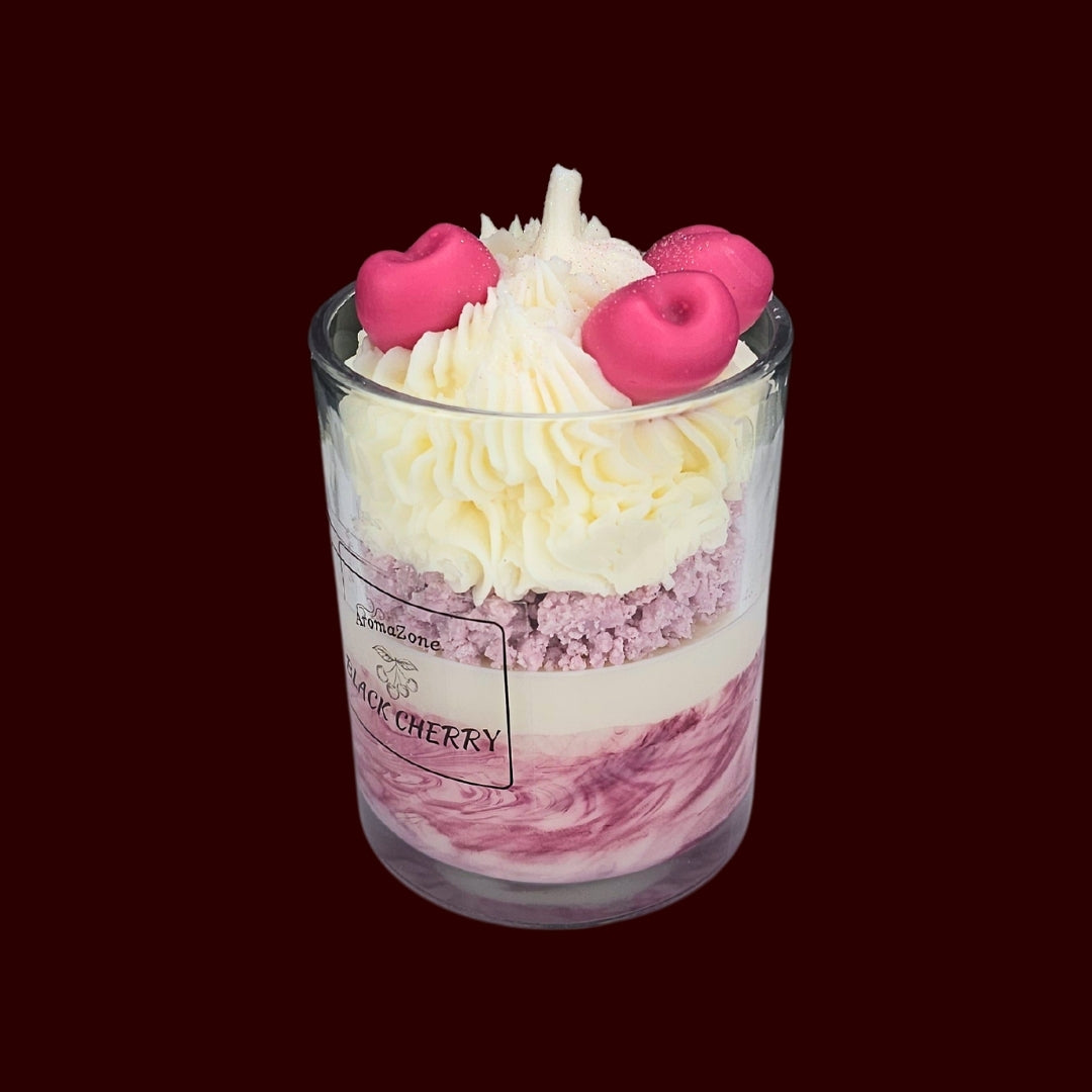 🍒BLACK CHERRY❤️ Lumânare parfumată decorativă, ceară naturală handmade