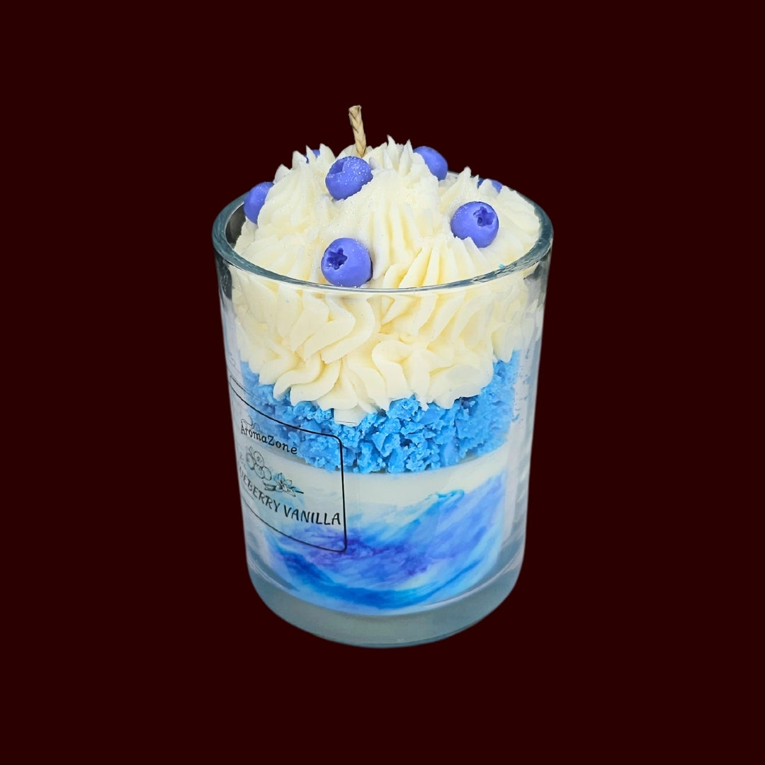 🫐BLUEBERRY VANILLA🍦 Lumânare parfumată decorativă, ceară naturală handmade