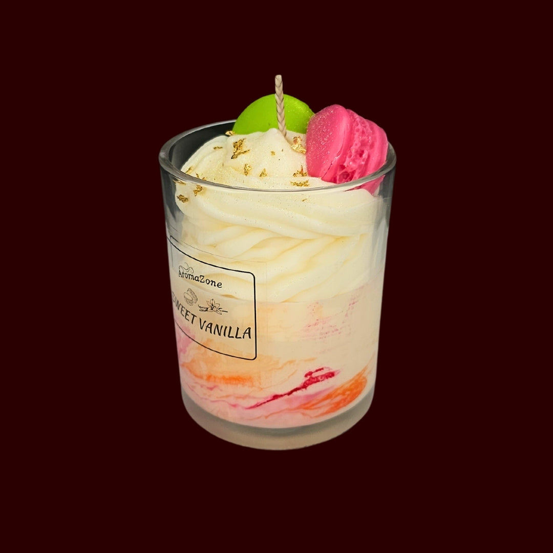 🍦SWEET VANILLA🍡 Lumânare parfumată decorativă, ceară naturală handmade