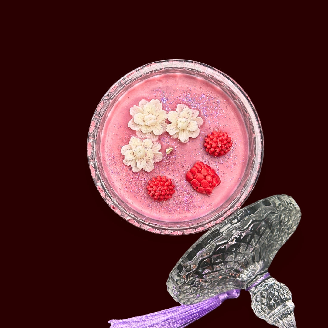 🫐ROSE GRANADA🍅 Lumânare parfumată decorativă, ceară naturală handmade