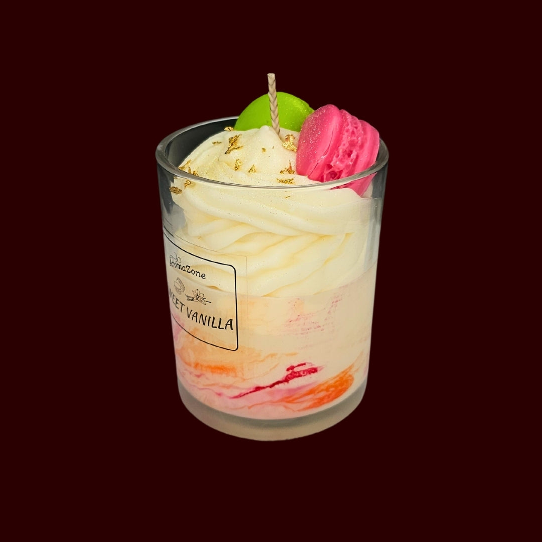 🍦SWEET VANILLA🍡 Lumânare parfumată decorativă, ceară naturală handmade