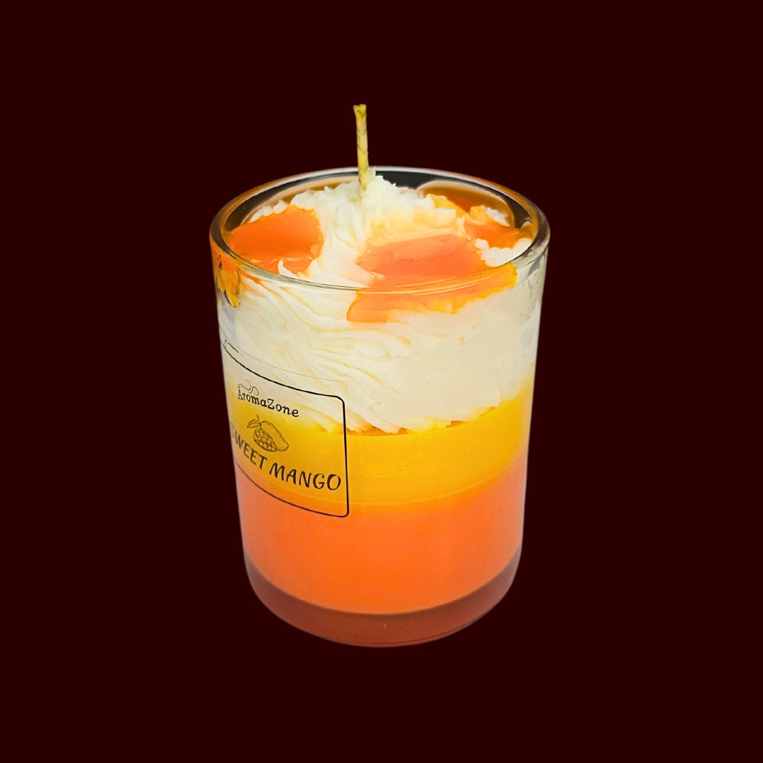 🥭SWEET MANGO💛 Lumânare parfumată decorativă, ceară naturală handmade