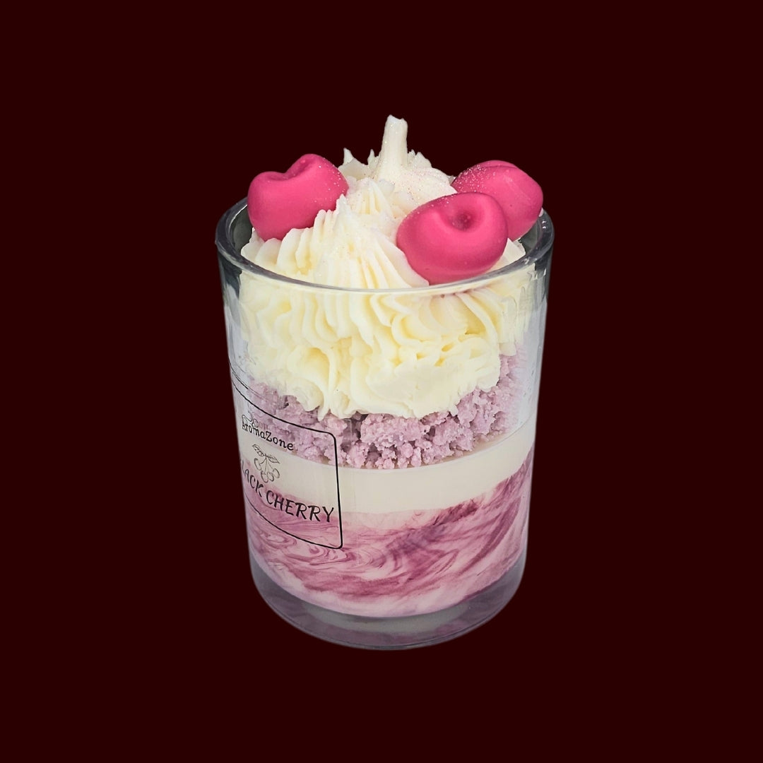 🍒BLACK CHERRY❤️ Lumânare parfumată decorativă, ceară naturală handmade