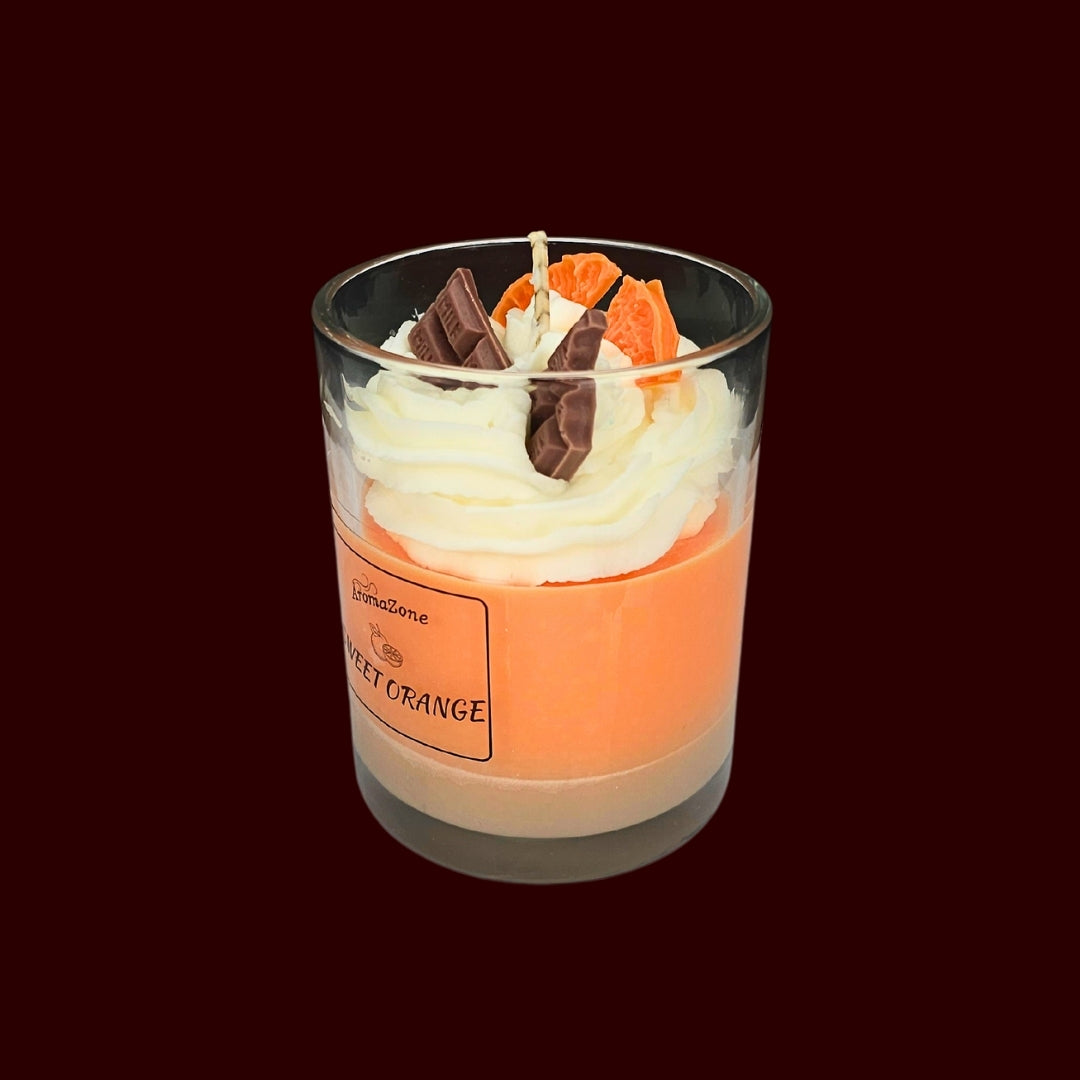 🍊SWEET ORANGE🍰 Lumânare parfumată decorativă, ceară naturală handmade