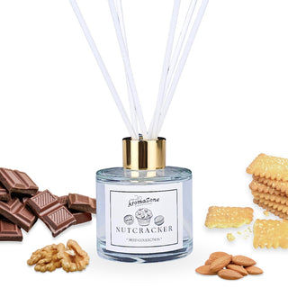 🥜NUTCRACKER🌰 Odorizant de cameră natural cu bețișoare, bază ECO-FRIENDLY, handmade - Ciocolată, Fursecuri, Nuci