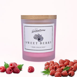 🍓SWEET BERRY❤️ Lumânare parfumată decorativă, ceară naturală handmade - Zmeură, Cocktail de Fructe