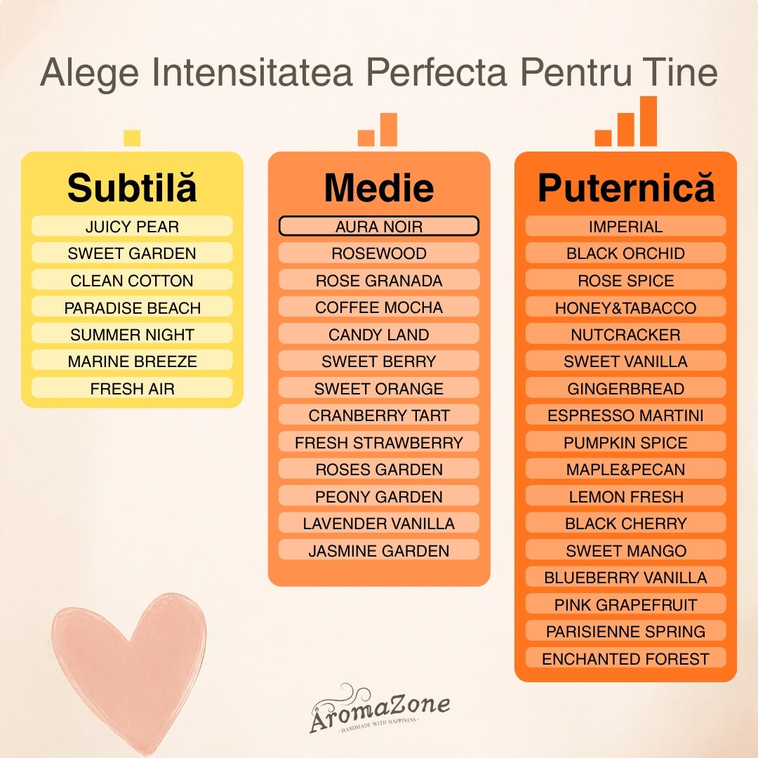 Set Cadou AURA NOIR – Lumânare Parfumată Naturală și Odorizant cu Bețișoare Premium, Intensitate Medie