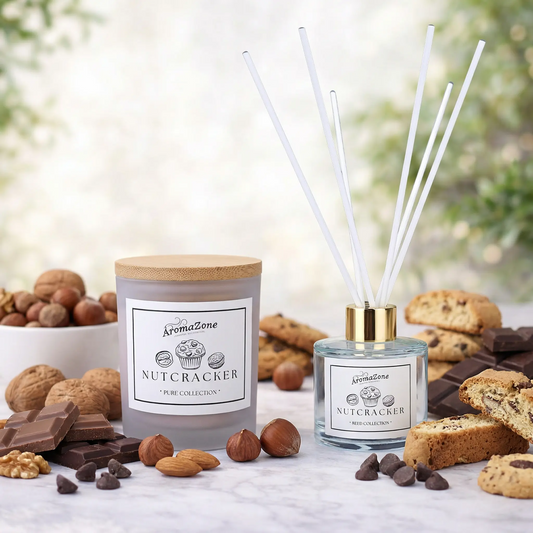 Set Cadou NUTCRACKER – Lumânare Parfumată Naturală și Odorizant cu Bețișoare Premium, Intensitate Puternică