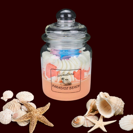 🏝️PARADISE BEACH⛱️ Lumânare parfumată decorativă, ceară naturală handmade