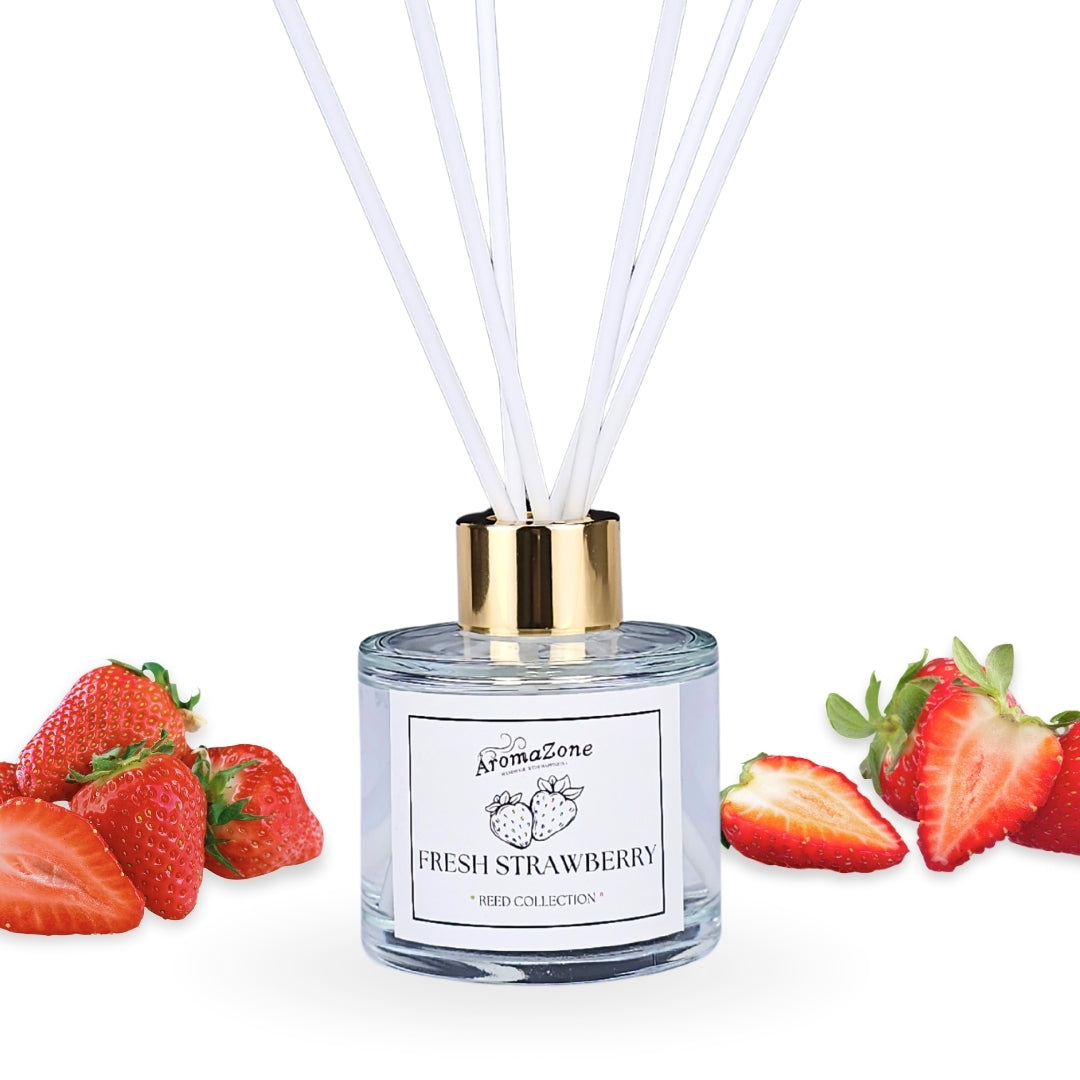 🍓FRESH STRAWBERRY🍃 Odorizant de cameră natural cu bețișoare, bază ECO-FRIENDLY, handmade - Căpșuni, Vanilie