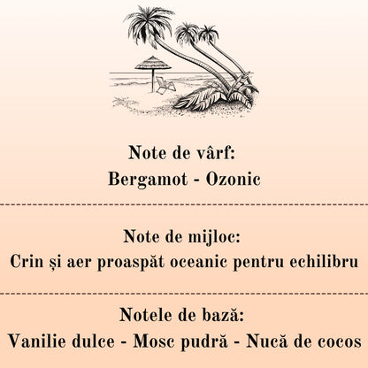 🏝️PARADISE BEACH⛱️ Lumânare parfumată decorativă, ceară naturală handmade