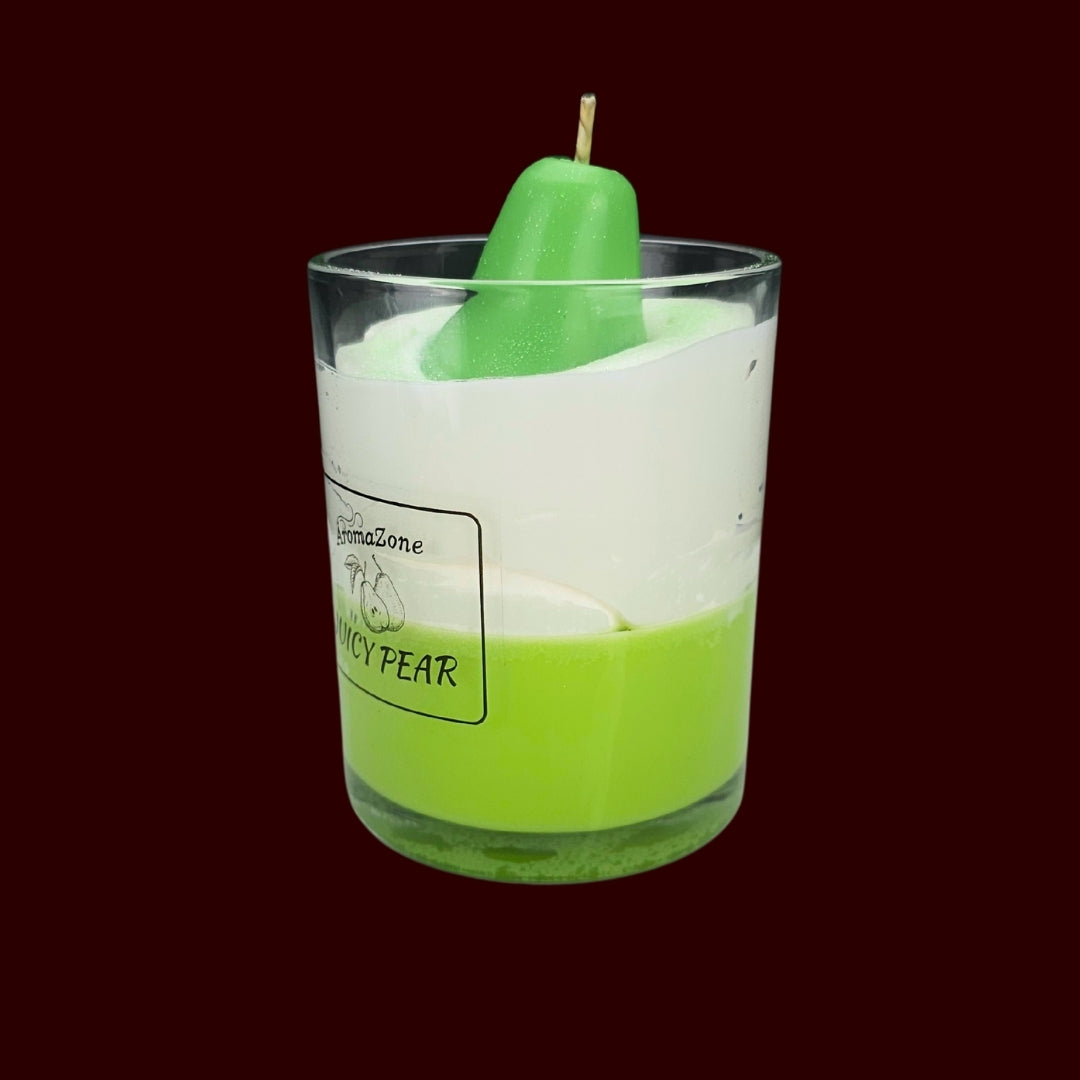 🍐JUICY PEAR🌼 Lumânare parfumată decorativă, ceară naturală handmade