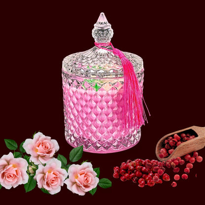 🌹ROSE SPICE♨️ Lumânare parfumată decorativă, ceară naturală handmade