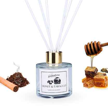 🍯HONEY&TABACCO🚬 Odorizant de cameră natural cu bețișoare, bază ECO-FRIENDLY, handmade - Miere, Tutun, Lemn