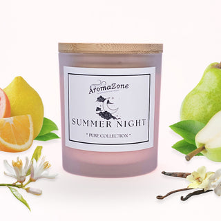 🌅SUMMER NIGHT🌙 Lumânare parfumată decorativă, ceară naturală handmade - Citrice, Iasomie, Vanilie