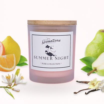 🌅SUMMER NIGHT🌙 Lumânare parfumată decorativă, ceară naturală handmade - Citrice, Iasomie, Vanilie