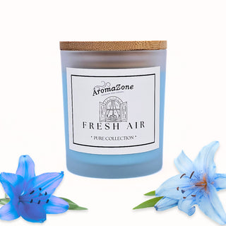 🍃FRESH AIR💠 Lumânare parfumată decorativă, ceară naturală handmade - Aer curat, Flori albe, Iasomie