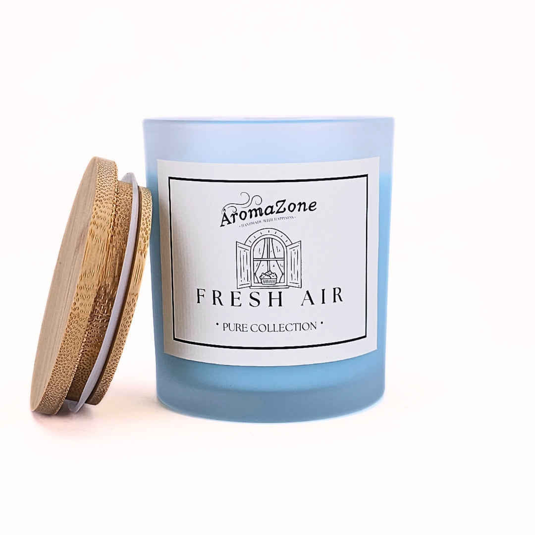 🍃FRESH AIR💠 Lumânare parfumată decorativă, ceară naturală handmade - Aer curat, Flori albe, Iasomie