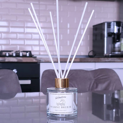 🌊MARINE BREEZE🐚 Odorizant de cameră natural cu bețișoare, bază ECO-FRIENDLY, handmade - Ozonic, Aer Curat, Briza Mării
