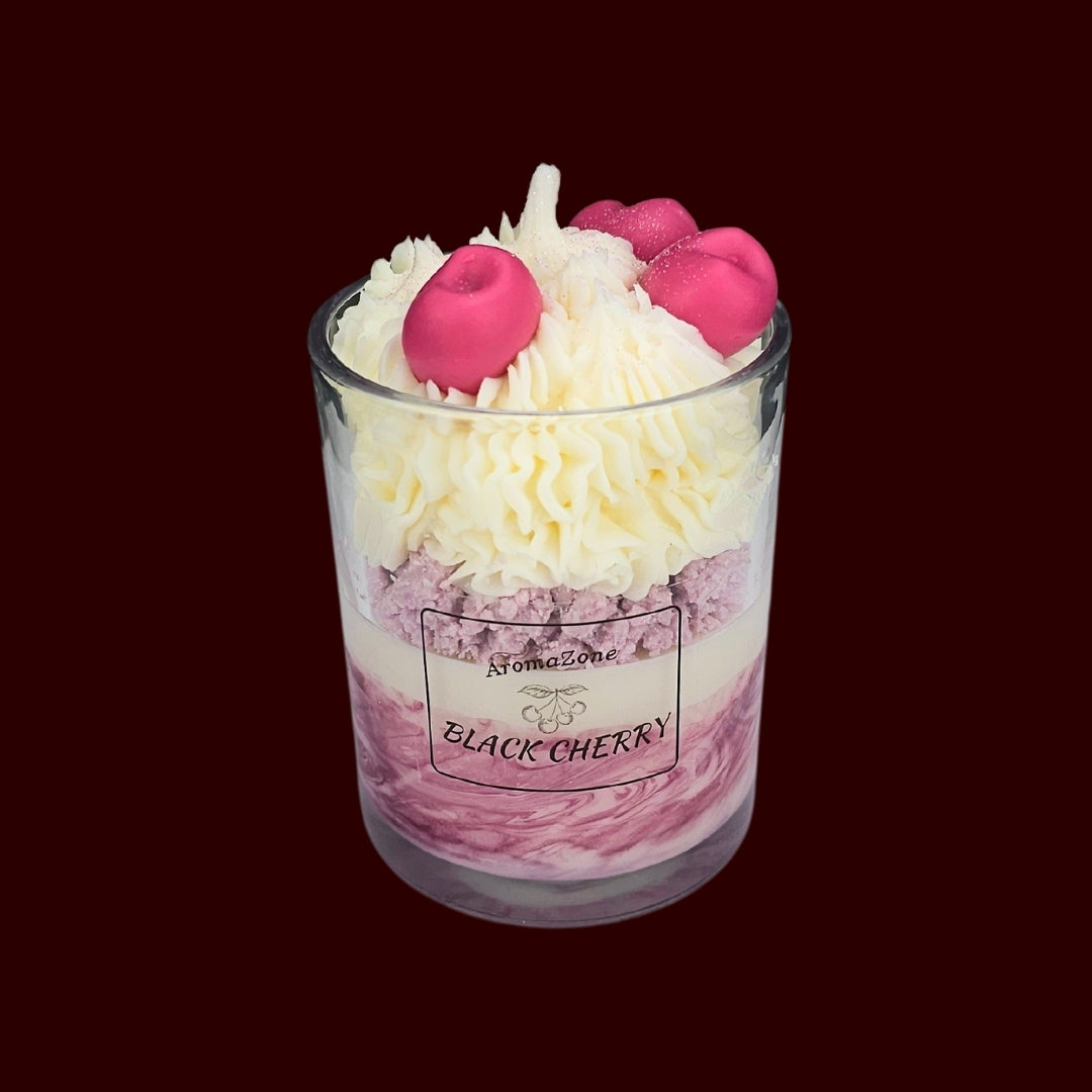 🍒BLACK CHERRY❤️ Lumânare parfumată decorativă, ceară naturală handmade