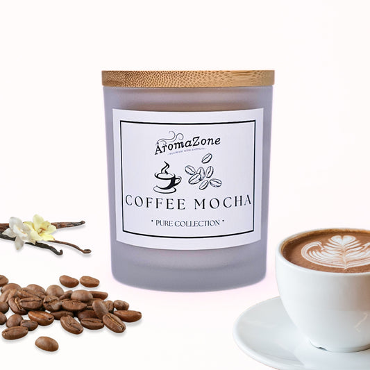 ☕COFFEE MOCHA🍪 Lumânare parfumată decorativă, ceară naturală handmade - Cafea, Caramel, Vanilie
