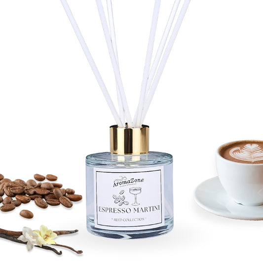 ☕ESPRESSO MARTINI🍸 Odorizant de cameră natural cu bețișoare, bază ECO-FRIENDLY, handmade - Cafea, Vanilie, Rom