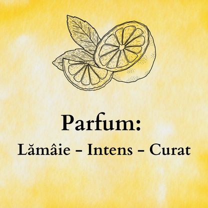 Set Cadou LEMON FRESH – Lumânare Parfumată Naturală și Odorizant cu Bețișoare Premium, Intensitate Puternică