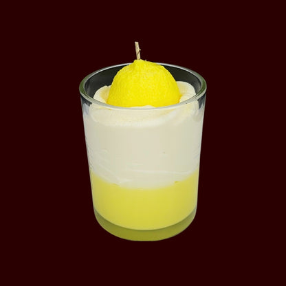 🍋LEMON FRESH🍃 Lumânare parfumată decorativă, ceară naturală handmade