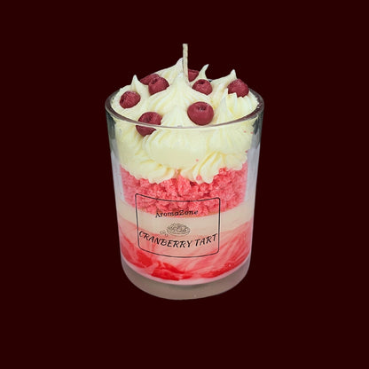 🍅CRANBERRY TART🍰 Lumânare parfumată decorativă, ceară naturală handmade