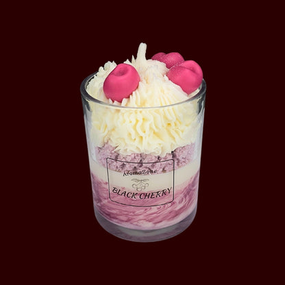 🍒BLACK CHERRY❤️ Lumânare parfumată decorativă, ceară naturală handmade