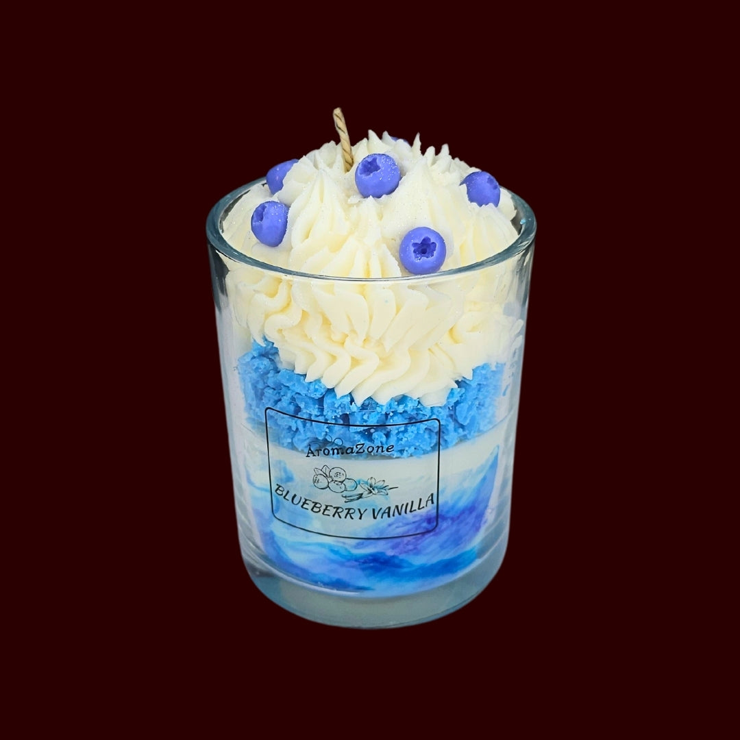 🫐BLUEBERRY VANILLA🍦 Lumânare parfumată decorativă, ceară naturală handmade