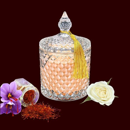 🌼SAHARA🪵 Lumânare parfumată decorativă, ceară naturală handmade