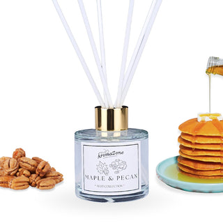 🥞MAPLE&PECAN🥜 Odorizant de cameră natural cu bețișoare, bază ECO-FRIENDLY, handmade - Vanilie, Nucă, Cacao