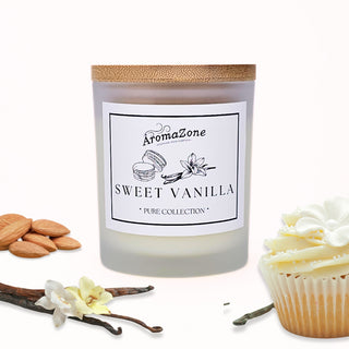🍦SWEET VANILLA🍡 Lumânare parfumată decorativă, ceară naturală handmade - Vanilie, Unt, Nuci