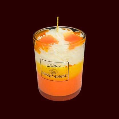 🥭SWEET MANGO💛 Lumânare parfumată decorativă, ceară naturală handmade