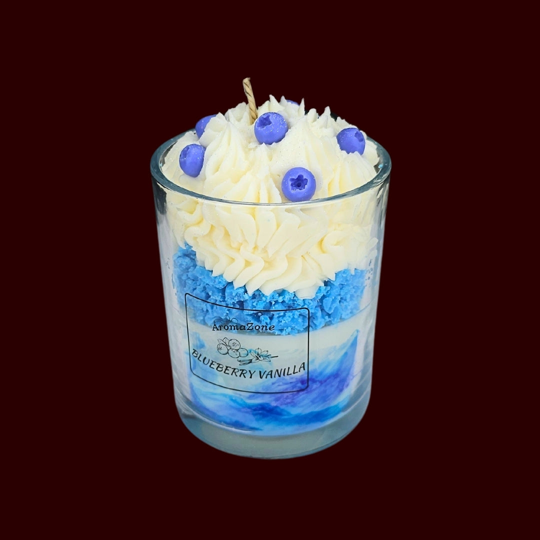 🫐BLUEBERRY VANILLA🍦 Lumânare parfumată decorativă, ceară naturală handmade