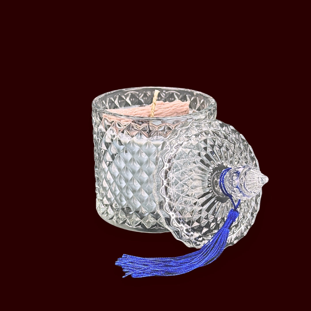 🪻AMBERWOOD🪵 Lumânare parfumată decorativă, ceară naturală handmade