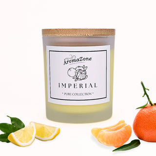 🍋IMPERIAL🍊 Lumânare parfumată decorativă, ceară naturală handmade - Lămâie, Mandarină, Grapefruit