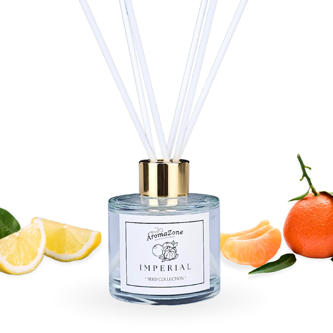 🍋IMPERIAL🍊 Odorizant de cameră natural cu bețișoare, bază ECO-FRIENDLY, handmade - Lămâie, Mandarină, Grapefruit