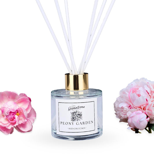 🌸PEONY GARDEN🌿 Odorizant de cameră natural cu bețișoare, bază ECO-FRIENDLY, handmade - Bujori, Flori albe