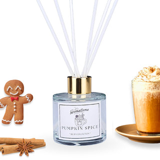 🥞PUMPKIN SPICE🥧 Odorizant de cameră natural cu bețișoare, bază ECO-FRIENDLY, handmade - Caramel, Vanilie, Scorțișoară