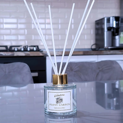 🌸PEONY GARDEN🌿 Odorizant de cameră natural cu bețișoare, bază ECO-FRIENDLY, handmade - Bujori, Flori albe