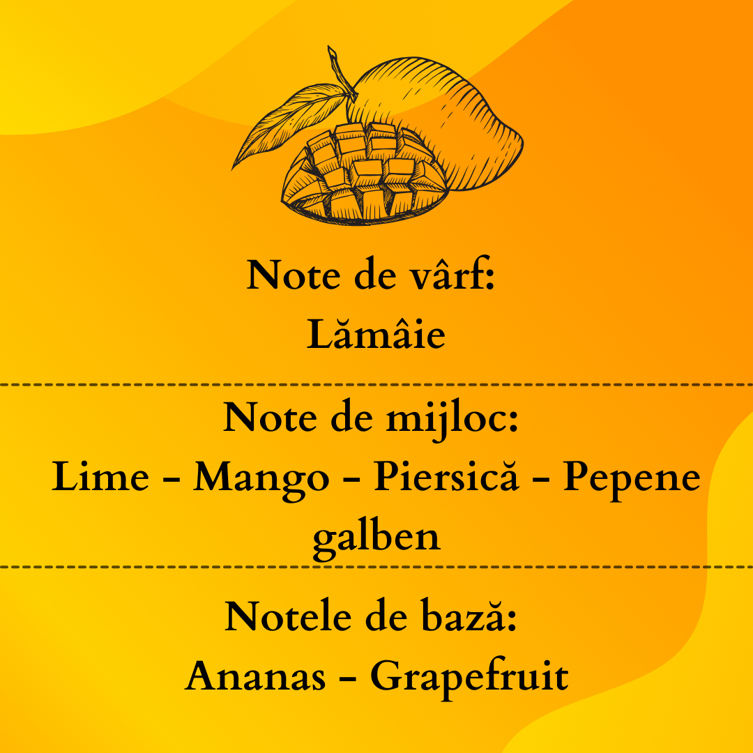 Set Cadou SWEET MANGO – Lumânare Parfumată Naturală și Odorizant cu Bețișoare Premium, Intensitate Puternică