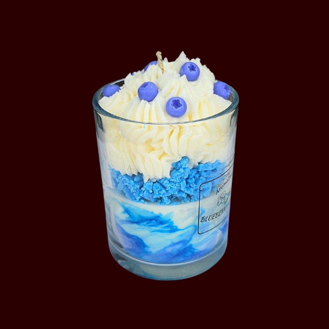 🫐BLUEBERRY VANILLA🍦 Lumânare parfumată decorativă, ceară naturală handmade