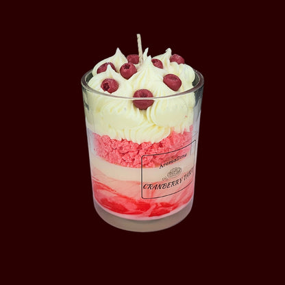 🍅CRANBERRY TART🍰 Lumânare parfumată decorativă, ceară naturală handmade