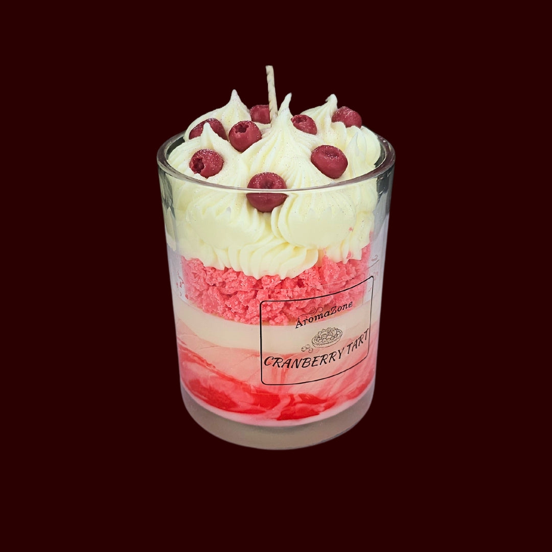 🍅CRANBERRY TART🍰 Lumânare parfumată decorativă, ceară naturală handmade